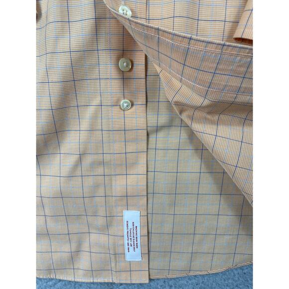 Brooks Brothers Mens Size 17 1/2 -2/3 Orange Peach Button Down Dress Shirt - Picture 6 of 13